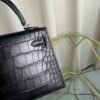 Kelly Sellier 20 Style Black Matte Alligator Palladium Hardware