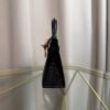 Kelly Sellier 20 Style Black Shiny Porosus Crocodile Gold Hardware Kelly Sellier 20 Style Black Shiny Porosus Crocodile Gold Hardware