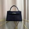 Kelly Sellier 20 Style Bleu Nuit Matte Alligator Palladium Hardware