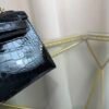 Kelly Sellier 20 Style Black Shiny Alligator Gold Hardware