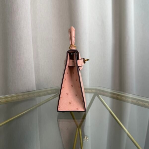 Kelly Sellier 20 Style Rose Sakura Ostrich Gold Hardware