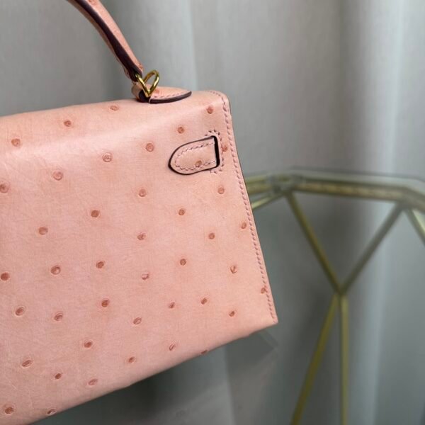 Kelly Sellier 20 Style Rose Sakura Ostrich Gold Hardware