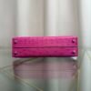 Kelly Sellier 20 Style Rose Tyrien Ostrich Palladium Hardware