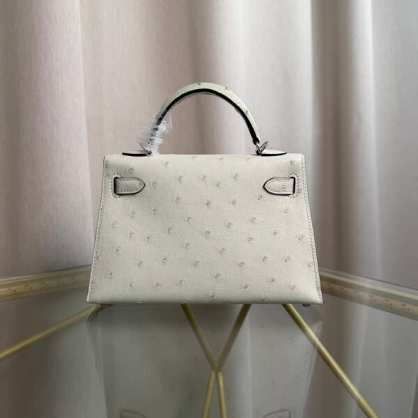 Kelly Sellier 20 Style Champignon Ostrich Palladium Hardware