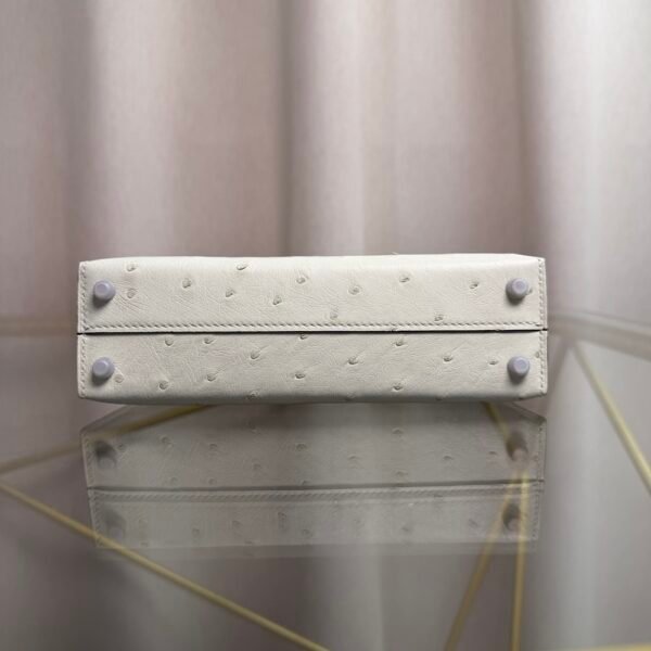 Kelly Sellier 20 Style Champignon Ostrich Palladium Hardware