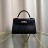 Kelly Sellier 20 Style Black Matte Alligator Palladium Hardware