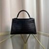 Kelly Sellier 20 Style Black Matte Alligator Palladium Hardware
