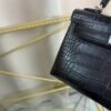 Kelly Sellier 20 Style Black Matte Alligator Palladium Hardware