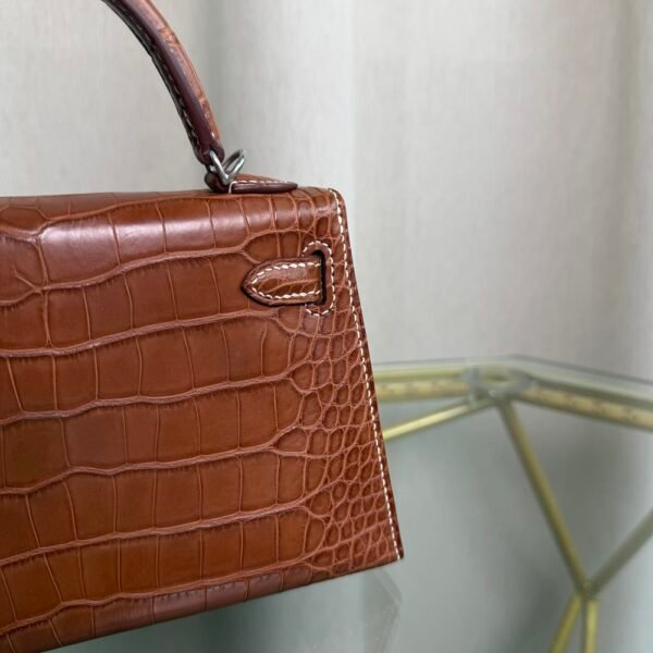 kelly-sellier-20-style-fauve-matte-alligator-gold-hardware Kelly Sellier 20 Style Fauve Matte Alligator Gold Hardware