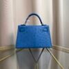 Kelly Sellier 20 Style Bleuet Ostrich Gold Hardware