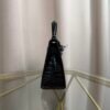 Kelly Sellier 20 Style Black Shiny Alligator Palladium Hardware