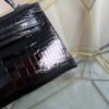 Kelly Sellier 20 Style Black Shiny Alligator Palladium Hardware