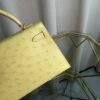 Kelly Sellier 20 Style Ostrich Leather Bag Jaune Poussin Gold Hardware Kelly Sellier 20 Style Ostrich Leather Bag Jaune Poussin Gold Hardware