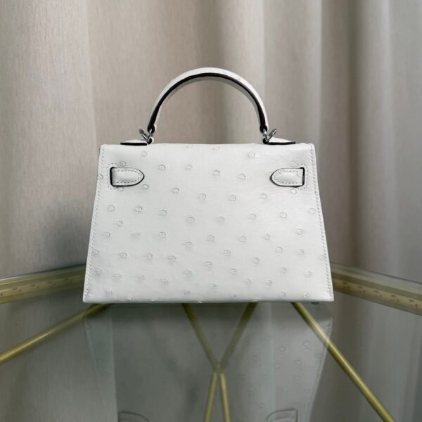 Kelly Sellier 20 Style Nata Ostrich Palladium Hardware