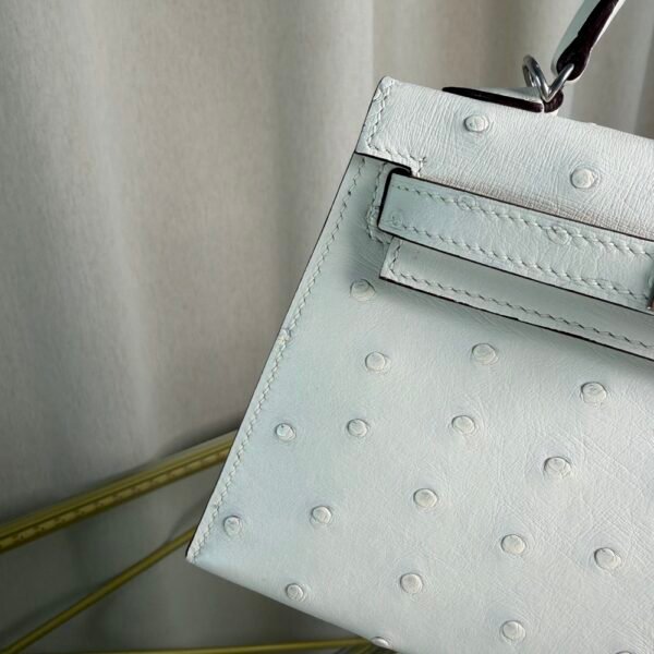 Kelly Sellier 20 Style Nata Ostrich Palladium Hardware