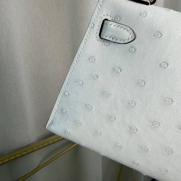 Kelly Sellier 20 Style Nata Ostrich Palladium Hardware