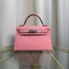 Kelly Sellier 20 Style Rose Sakura Ostrich Palladium Hardware