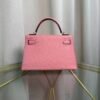Kelly Sellier 20 Style Rose Sakura Ostrich Palladium Hardware