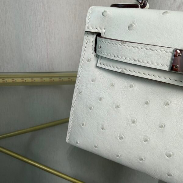 Kelly Sellier 20 Style Nata Ostrich Palladium Hardware