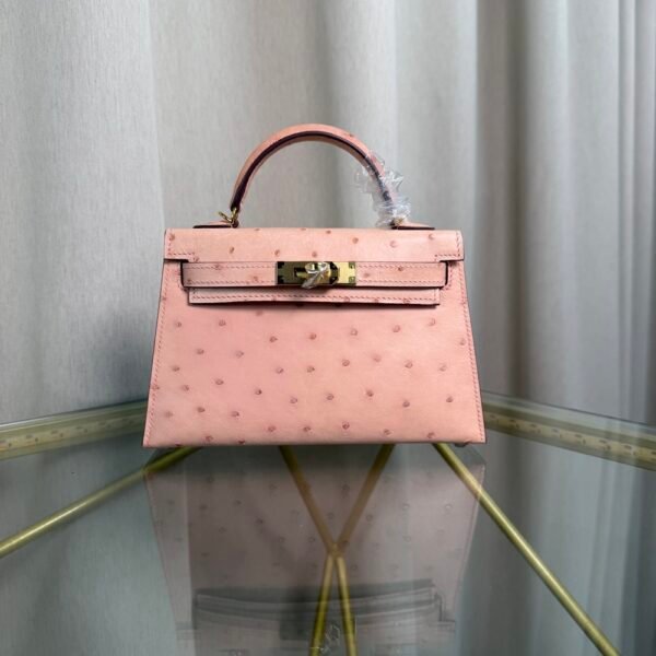 Kelly Sellier 20 Style Terre Cuite Ostrich Gold Hardware