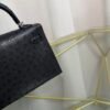 Kelly Sellier 20 Style Black Ostrich Palladium Hardware