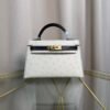 Kelly Sellier 20 Style Nata and Black Ostrich Gold Hardware
