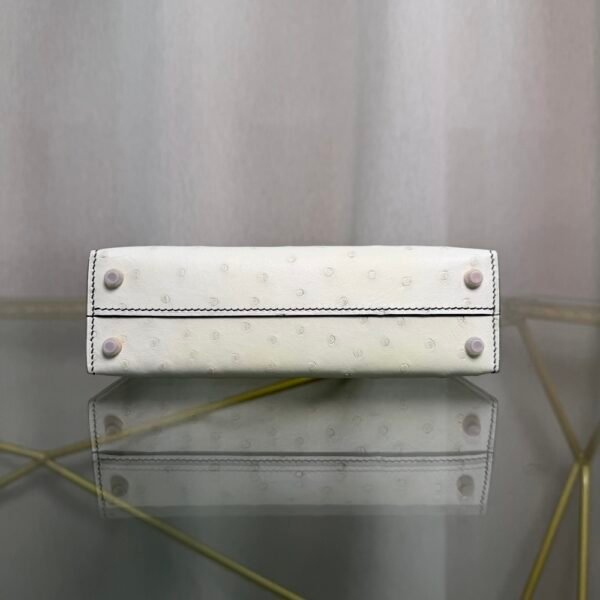 Kelly Sellier 20 Style Nata and Black Ostrich Gold Hardware