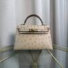 Kelly Sellier 20 Style Biscuit Ostrich Touch Gold Hardware