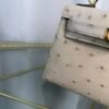 Kelly Sellier 20 Style Biscuit Ostrich Touch Gold Hardware