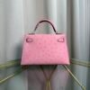 Kelly Sellier 20 Style Bubblegum Pink Ostrich Gold Hardware Kelly Sellier 20 Style Bubblegum Pink Ostrich Gold Hardware