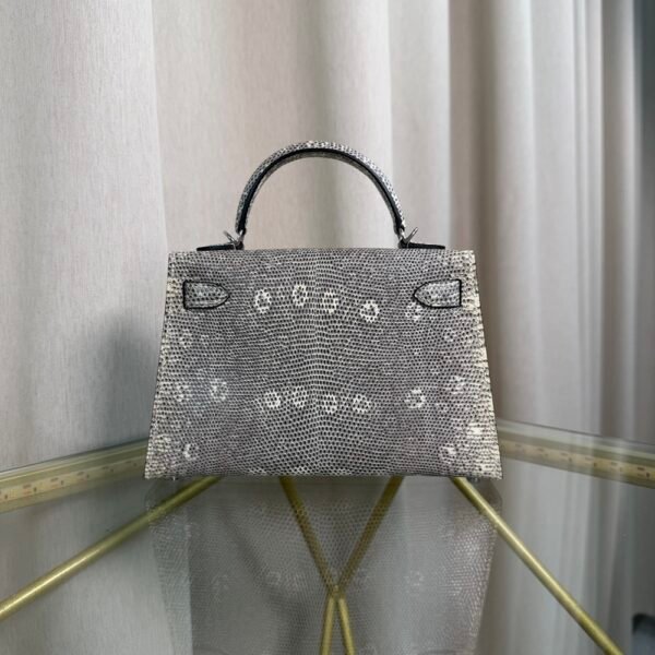 Mini Kelly II Sellier 20 Style Natural Ombré Lizard Palladium Hardware