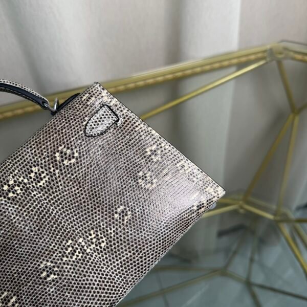 Mini Kelly II Sellier 20 Style Natural Ombre Lizard Palladium Hardware handbag