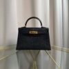 Mini Kelly II Sellier 20 Style Black Lizard Gold Hardware