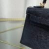 Mini Kelly II Sellier 20 Style Noir Black Lizard Gold Hardware
