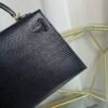 Mini Kelly II Sellier 20 Style Noir Black Lizard Gold Hardware