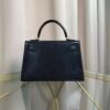 Mini Kelly II Sellier 20 Style Bleu Indig Lizard Gold Hardware