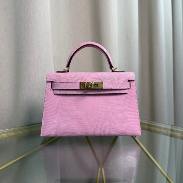 Kelly Sellier 20 Style Rose Sakura Shiny Lizard Gold Hardware