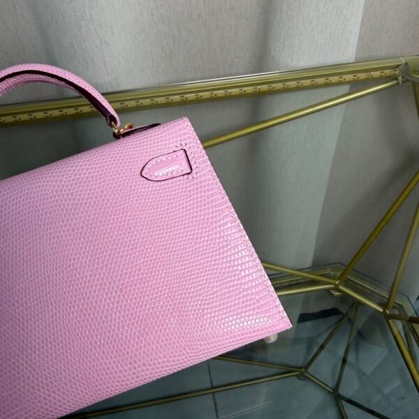 Kelly Sellier 20 Style Rose Sakura Shiny Lizard Gold Hardware