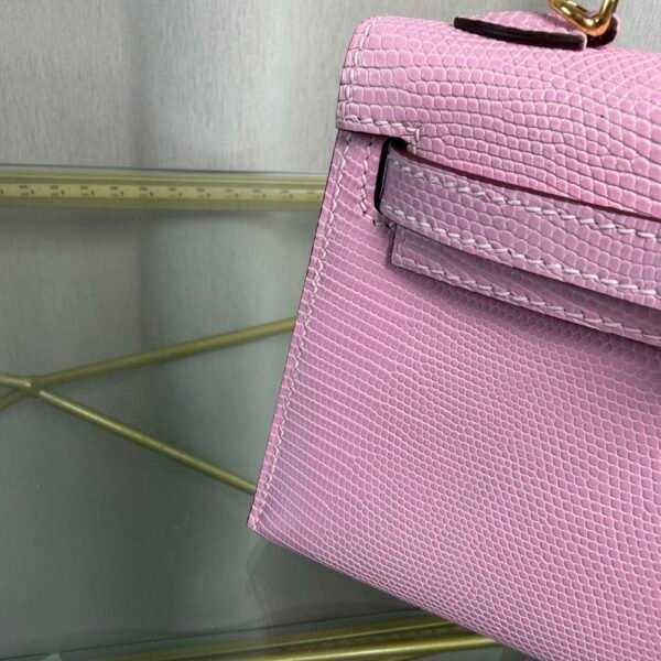 Kelly Sellier 20 Style Rose Sakura Shiny Lizard Gold Hardware