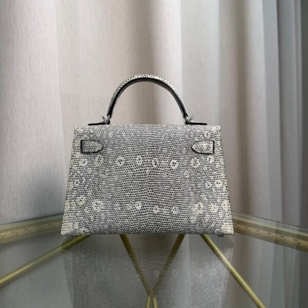 Mini Kelly II Sellier 20 Style Natural Ombré Lizard Palladium Hardware