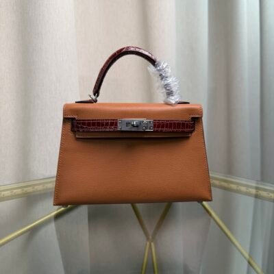 Kelly Sellier 20 Style Gold Madame and Miel Shiny Varanus Lizard Touch Palladium Hardware