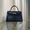 Mini Kelly II Sellier 20 Style Bleu Indig Shiny Lizard Palladium Hardware