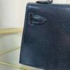 Mini Kelly II Sellier 20 Style Bleu Indig Shiny Lizard Palladium Hardware