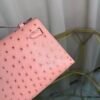 Kelly Pochette Style Terre Cuite Ostrich Palladium Hardware