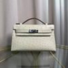 Kelly Pochette Style Nata Ostrich Palladium Hardware Kelly Pochette Style Nata Ostrich Palladium Hardware