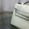 Kelly Pochette Style Nata Ostrich Palladium Hardware Kelly Pochette Style Nata Ostrich Palladium Hardware