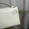 Kelly Pochette Style Nata Ostrich Palladium Hardware Kelly Pochette Style Nata Ostrich Palladium Hardware