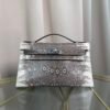 Kelly Pochette StyleNatural Ombré Lizard Palladium Hardware