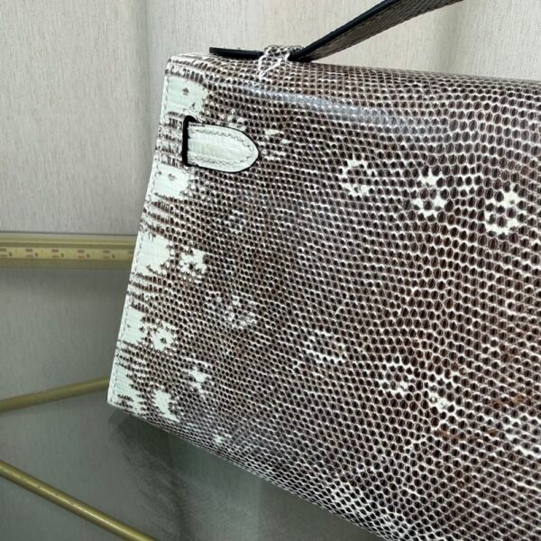 Kelly Pochette StyleNatural Ombré Lizard Palladium Hardware