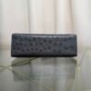 Kelly Pochette Style Graphite Ostrich Palladium Hardware